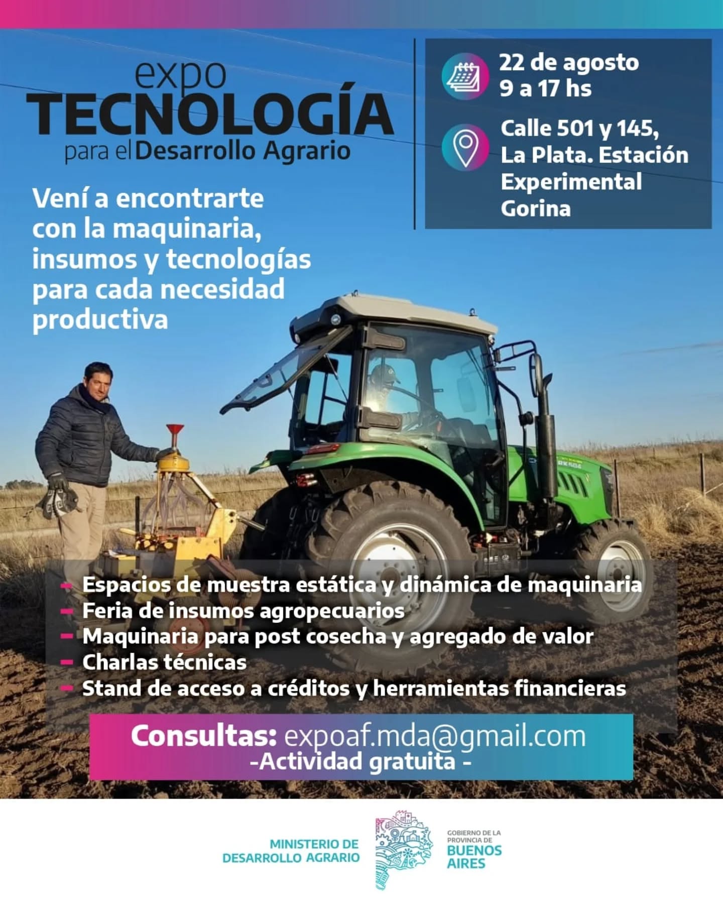 LA PLATA SE PREPARA PARA UN ENCUENTRO DE INNOVACIÓN: LLEGA LA EXPO TECNOLOGÍA PARA EL DESARROLLO AGRARIO